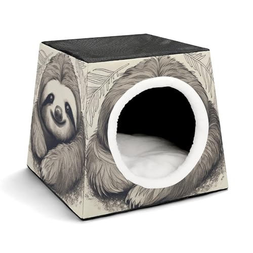 Leichte Reisebox Hundehütte Indoor & Outdoor Faultier My Spirit Animal Printed Indoor Dog House with Washable Plush Cushion Suitable for Dogs & Cats Leichte Reisebox Hundehütte Indoor & Outdoor Faultier My Spirit Animal Printed Indoor Dog House with Washable Plush Cushion Suitable for Dogs & Cats von BVKWNTSA