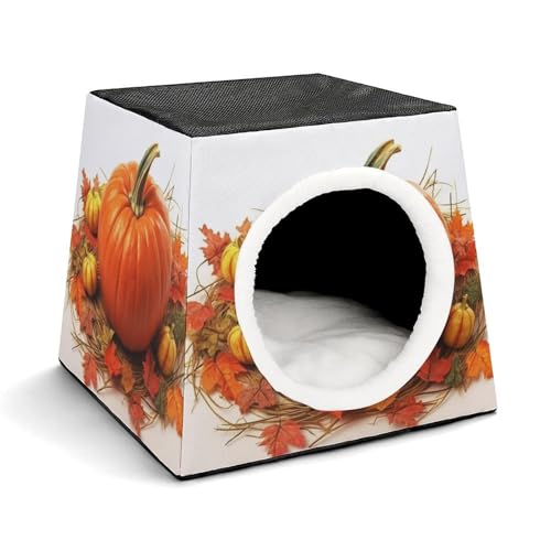Leichte Reisebox Hundehütte Indoor & Outdoor Herbst Kürbis Bedruckte Indoor Hundehütte mit waschbarem Plüschkissen Geeignet für Hunde & Katzen Leichte Reisebox Hundehütte Indoor & Outdoor Herbst Kürbis Bedruckte Indoor Hundehütte mit waschbarem Plüschkissen Geeignet für Hunde & Katzen von BVKWNTSA