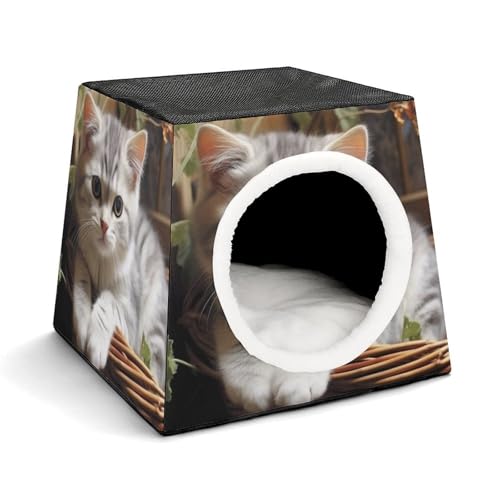 Leichte Reisebox Hundehütte Indoor & Outdoor Katze Bedruckte Indoor Hundehütte mit waschbarem Plüschkissen Geeignet für Hunde & Katzen Leichte Reisebox Hundehütte Indoor & Outdoor Katze Bedruckte Indoor Hundehütte mit waschbarem Plüschkissen Geeignet für Hunde & Katzen von BVKWNTSA