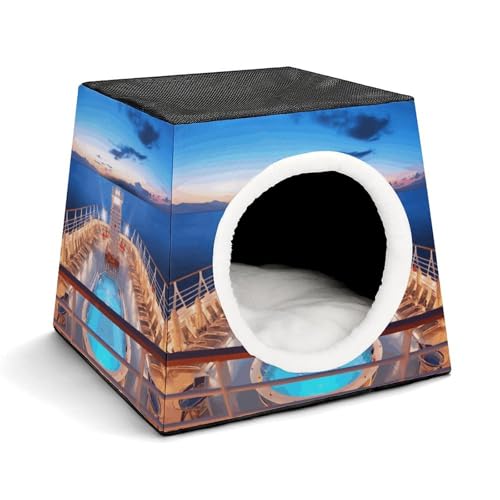 Leichte Reisebox Hundehütte Indoor & Outdoor Pool Party Kreuzfahrtschiff Bedruckte Indoor Hundehütte mit waschbarem Plüschkissen Geeignet für Hunde & Katzen Leichte Reisebox Hundehütte Indoor & Outdoor Pool Party Kreuzfahrtschiff Bedruckte Indoor Hundehütte mit waschbarem Plüschkissen Geeignet für Hunde & Katzen von BVKWNTSA