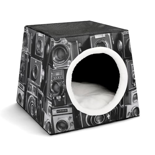 Leichte Reisebox Hundehütte Indoor & Outdoor Retro Cool Camera Collection Bedruckte Indoor Hundehütte mit waschbarem Plüschkissen Geeignet für Hunde & Katzen Leichte Reisebox Hundehütte Indoor & Outdoor Retro Cool Camera Collection Bedruckte Indoor Hundehütte mit waschbarem Plüschkissen Geeignet für Hunde & Katzen von BVKWNTSA
