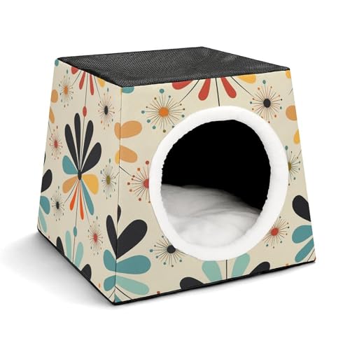 Leichte Reisebox Hundehütte Indoor & Outdoor Retro Modern Bedruckte Indoor Hundehütte mit waschbarem Plüschkissen Geeignet für Hunde & Katzen Leichte Reisebox Hundehütte Indoor & Outdoor Retro Modern Bedruckte Indoor Hundehütte mit waschbarem Plüschkissen Geeignet für Hunde & Katzen von BVKWNTSA