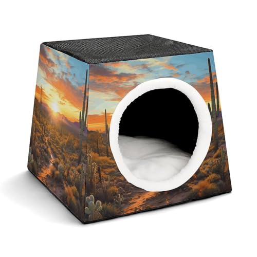 Leichte Reisebox Hundehütte Indoor & Outdoor Saguaros bei Sonnenuntergang Bedruckte Indoor Hundehütte mit waschbarem Plüschkissen Geeignet für Hunde & Katzen Leichte Reisebox Hundehütte Indoor & Outdoor Saguaros bei Sonnenuntergang Bedruckte Indoor Hundehütte mit waschbarem Plüschkissen Geeignet für Hunde & Katzen von BVKWNTSA