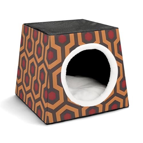 Leichte Reisebox Hundehütte Indoor & Outdoor Shining Overlook Bedruckte Indoor Hundehütte mit waschbarem Plüschkissen Geeignet für Hunde & Katzen von BVKWNTSA