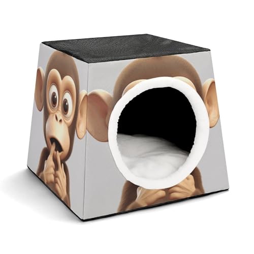 Leichte Reisebox Hundehütte Indoor & Outdoor The Silent Monkey Printed Indoor Dog House with Washable Plush Cushion Suitable for Dogs & Cats Leichte Reisebox Hundehütte Indoor & Outdoor The Silent Monkey Printed Indoor Dog House with Washable Plush Cushion Suitable for Dogs & Cats von BVKWNTSA