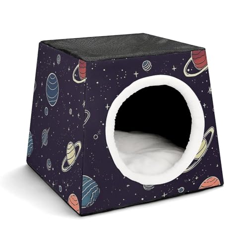 Leichte Reisebox Hundehütte Indoor & Outdoor Weltraum Planet Muster Bedruckte Indoor Hundehütte mit waschbarem Plüschkissen Geeignet für Hunde & Katzen Leichte Reisebox Hundehütte Indoor & Outdoor Weltraum Planet Muster Bedruckte Indoor Hundehütte mit waschbarem Plüschkissen Geeignet für Hunde & Katzen von BVKWNTSA