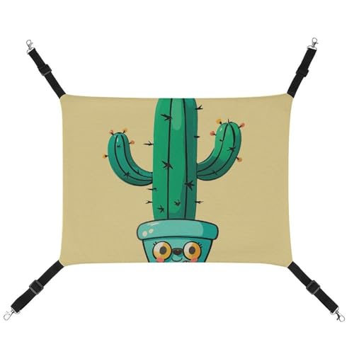 BVNMT Bedruckte Hängematte aus Segeltuch, Motiv: Kakteen, atmungsaktiv und faltbar, für Katzen, Hunde und kleine Haustiere, ideal für Zuhause, Reisen und Haustierkrankenhaus – 42 x 33 x 20 cm BVNMT Bedruckte Hängematte aus Segeltuch, Motiv: Kakteen, atmungsaktiv und faltbar, für Katzen, Hunde und kleine Haustiere, ideal für Zuhause, Reisen und Haustierkrankenhaus – 42 x 33 x 20 cm von BVNMT