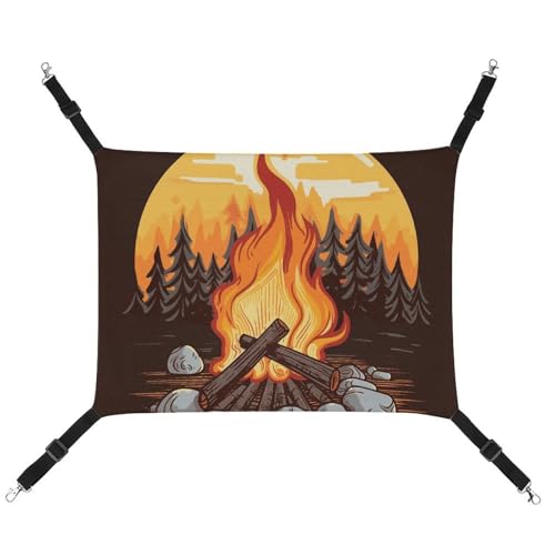 BVNMT Bonfire Haustierhängematte aus bedrucktem Segeltuch, atmungsaktiv und faltbar, für Katzen, Hunde und kleine Haustiere, ideal für Zuhause, Reisen und Haustierkrankenhaus – 42 x 33 x 20 cm BVNMT Bonfire Haustierhängematte aus bedrucktem Segeltuch, atmungsaktiv und faltbar, für Katzen, Hunde und kleine Haustiere, ideal für Zuhause, Reisen und Haustierkrankenhaus – 42 x 33 x 20 cm von BVNMT