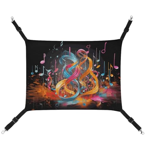 BVNMT Bunte Haustierhängematte mit Musiknoten-Druck, aus Leinen, atmungsaktiv und faltbar, für Katzen, Hunde und kleine Haustiere, ideal für Zuhause, Reisen und Haustierkrankenhaus – 42 x 33 x 20 cm BVNMT Bunte Haustierhängematte mit Musiknoten-Druck, aus Leinen, atmungsaktiv und faltbar, für Katzen, Hunde und kleine Haustiere, ideal für Zuhause, Reisen und Haustierkrankenhaus – 42 x 33 x 20 cm von BVNMT