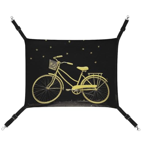 BVNMT Gelbe Fahrrad-Hängematte aus bedrucktem Segeltuch, atmungsaktiv und faltbar, für Katzen, Hunde und kleine Haustiere, ideal für Zuhause, Reisen und Haustierkrankenhaus – 42 x 33 x 20 cm BVNMT Gelbe Fahrrad-Hängematte aus bedrucktem Segeltuch, atmungsaktiv und faltbar, für Katzen, Hunde und kleine Haustiere, ideal für Zuhause, Reisen und Haustierkrankenhaus – 42 x 33 x 20 cm von BVNMT