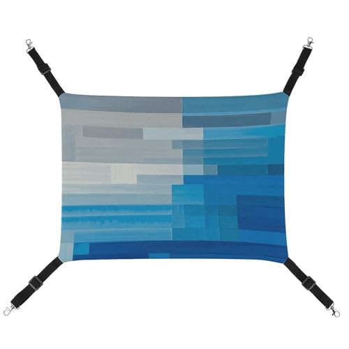 BVNMT Haustierhängematte aus Segeltuch mit künstlerischem Farbton, atmungsaktiv und faltbar, für Katzen, Hunde und kleine Haustiere, ideal für Zuhause, Reisen und Haustierkrankenhaus, 42 x 33 x 20 cm von BVNMT