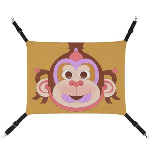 BVNMT Haustierhängematte mit Affen-Motiv, bedruckt, Leinen, atmungsaktiv und faltbar, für Katzen, Hunde und kleine Haustiere, ideal für Zuhause, Reisen und Haustierkrankenhaus – 42 x 33 x 20 cm BVNMT Haustierhängematte mit Affen-Motiv, bedruckt, Leinen, atmungsaktiv und faltbar, für Katzen, Hunde und kleine Haustiere, ideal für Zuhause, Reisen und Haustierkrankenhaus – 42 x 33 x 20 cm von BVNMT