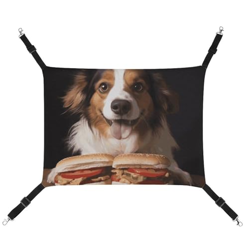 BVNMT Hundehängematte aus bedrucktem Segeltuch, atmungsaktiv und faltbar, für Katzen, Hunde und kleine Haustiere, ideal für Zuhause, Reisen und Haustierkrankenhaus – 42 x 33 x 20 cm von BVNMT