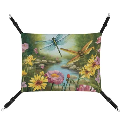 BVNMT Libelle Garden Spring bedruckte Canvas-Haustierhängematte – atmungsaktiv und faltbar für Katzen, Hunde und kleine Haustiere – ideal für Zuhause, Reisen und Haustierkrankenhaus – 42 x 33 x 20 cm BVNMT Libelle Garden Spring bedruckte Canvas-Haustierhängematte – atmungsaktiv und faltbar für Katzen, Hunde und kleine Haustiere – ideal für Zuhause, Reisen und Haustierkrankenhaus – 42 x 33 x 20 cm von BVNMT