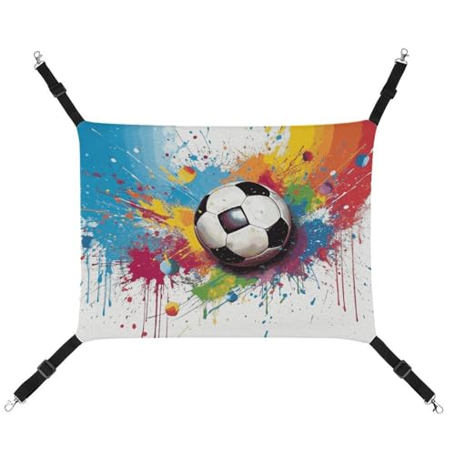 BVNMT Sport-Fußball-Hängematte aus bedrucktem Segeltuch, atmungsaktiv und faltbar, für Katzen, Hunde und kleine Haustiere, ideal für Zuhause, Reisen und Haustierkrankenhaus – 42 x 33 x 20 cm BVNMT Sport-Fußball-Hängematte aus bedrucktem Segeltuch, atmungsaktiv und faltbar, für Katzen, Hunde und kleine Haustiere, ideal für Zuhause, Reisen und Haustierkrankenhaus – 42 x 33 x 20 cm von BVNMT