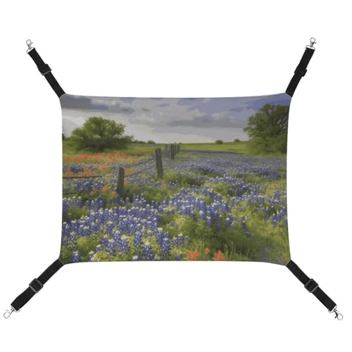 BVNMT Texas Bluebonnets Scenery bedruckte Haustier-Hängematte aus Segeltuch, atmungsaktiv und faltbar, für Katzen, Hunde und kleine Haustiere, ideal für Zuhause, Reisen und Haustierkrankenhaus – 42 x BVNMT Texas Bluebonnets Scenery bedruckte Haustier-Hängematte aus Segeltuch, atmungsaktiv und faltbar, für Katzen, Hunde und kleine Haustiere, ideal für Zuhause, Reisen und Haustierkrankenhaus – 42 x von BVNMT