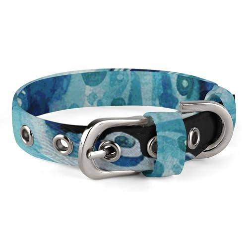 Verstellbares Hundehalsband, Blau, Wasserfarben, Oktopus, Haustierhalsband für kleine, mittelgroße Hunde und Katzen Verstellbares Hundehalsband, Blau, Wasserfarben, Oktopus, Haustierhalsband für kleine, mittelgroße Hunde und Katzen von BVNMT