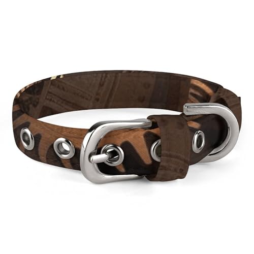 Verstellbares Hundehalsband, Gangschaltuhr, Bronze, Jahrhundert, Haustierhalsband für kleine, mittelgroße Hunde und Katzen von BVNMT