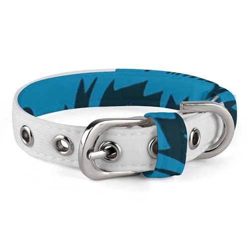 Verstellbares Hundehalsband, Haifisch-Muster, Haustierhalsband für kleine, mittelgroße Hunde und Katzen von BVNMT