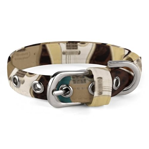 Verstellbares Hundehalsband, Kunst-Gitarren-Muster, Haustierhalsband für kleine, mittelgroße Hunde und Katzen Verstellbares Hundehalsband, Kunst-Gitarren-Muster, Haustierhalsband für kleine, mittelgroße Hunde und Katzen von BVNMT