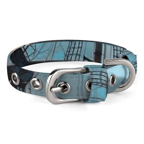 Verstellbares Hundehalsband, Piratenschiff, Haustierhalsband für kleine, mittelgroße Hunde und Katzen Verstellbares Hundehalsband, Piratenschiff, Haustierhalsband für kleine, mittelgroße Hunde und Katzen von BVNMT