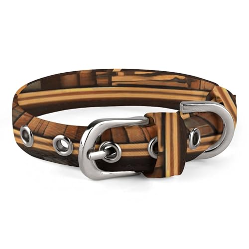 Verstellbares Hundehalsband, Retro-Bücherregal, Haustierhalsband für kleine, mittelgroße Hunde und Katzen Verstellbares Hundehalsband, Retro-Bücherregal, Haustierhalsband für kleine, mittelgroße Hunde und Katzen von BVNMT