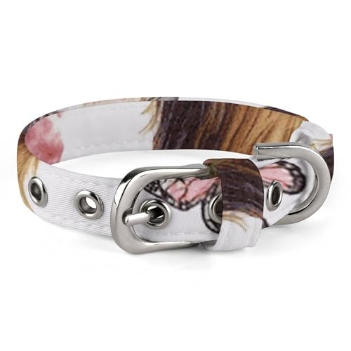 Verstellbares Hundehalsband, Yorkshire Terrier, Teeparty, Schmetterlinge, Rosen, Haustierhalsband für kleine, mittelgroße Hunde und Katzen Verstellbares Hundehalsband, Yorkshire Terrier, Teeparty, Schmetterlinge, Rosen, Haustierhalsband für kleine, mittelgroße Hunde und Katzen von BVNMT