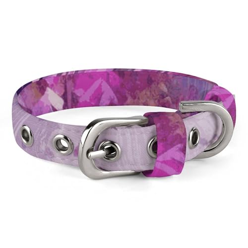 Verstellbares Hundehalsband, abstrakt, violett, weinende Blume, Haustierhalsband für kleine, mittelgroße Hunde und Katzen Verstellbares Hundehalsband, abstrakt, violett, weinende Blume, Haustierhalsband für kleine, mittelgroße Hunde und Katzen von BVNMT