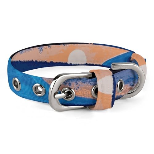 Verstellbares Hundehalsband, blau, Sonnenuntergang, Haustierhalsband für kleine, mittelgroße Hunde und Katzen Verstellbares Hundehalsband, blau, Sonnenuntergang, Haustierhalsband für kleine, mittelgroße Hunde und Katzen von BVNMT