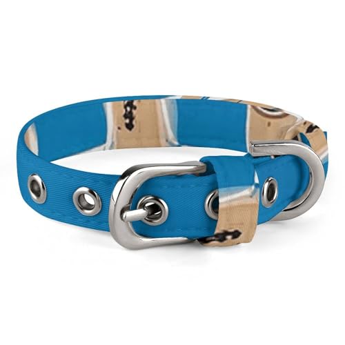 Verstellbares Hundehalsband, blauer Himmel, weißes Flugzeug, Haustierhalsband für kleine, mittelgroße Hunde und Katzen Verstellbares Hundehalsband, blauer Himmel, weißes Flugzeug, Haustierhalsband für kleine, mittelgroße Hunde und Katzen von BVNMT