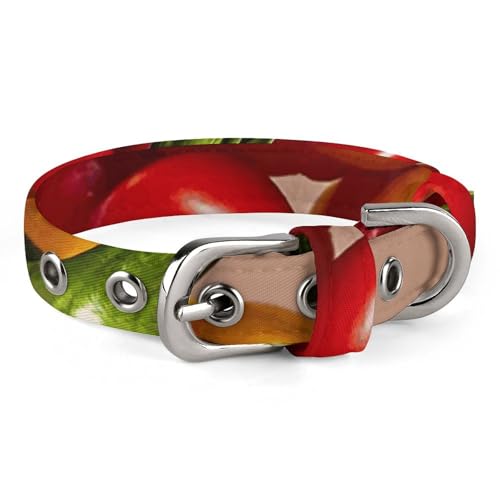 Verstellbares Hundehalsband, drei frische Paprika, Haustierhalsband für kleine, mittelgroße Hunde und Katzen Verstellbares Hundehalsband, drei frische Paprika, Haustierhalsband für kleine, mittelgroße Hunde und Katzen von BVNMT