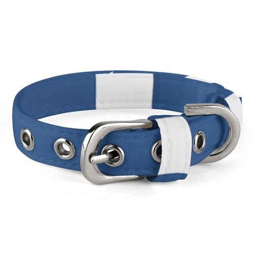 Verstellbares Hundehalsband, nautisches weißes Ankermuster, Haustierhalsband für kleine, mittelgroße Hunde und Katzen Verstellbares Hundehalsband, nautisches weißes Ankermuster, Haustierhalsband für kleine, mittelgroße Hunde und Katzen von BVNMT