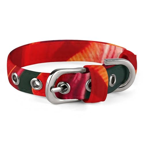 Verstellbares Hundehalsband, schöne rote Blumen, Haustierhalsband für kleine, mittelgroße Hunde und Katzen Verstellbares Hundehalsband, schöne rote Blumen, Haustierhalsband für kleine, mittelgroße Hunde und Katzen von BVNMT