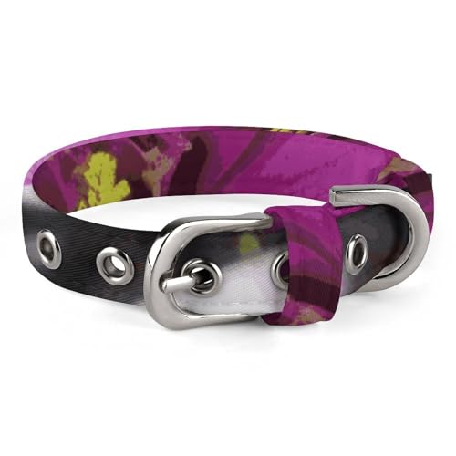 Verstellbares Hundehalsband, violette Blume mit schwarzem Stein, Haustierhalsband für kleine, mittelgroße Hunde und Katzen Verstellbares Hundehalsband, violette Blume mit schwarzem Stein, Haustierhalsband für kleine, mittelgroße Hunde und Katzen von BVNMT