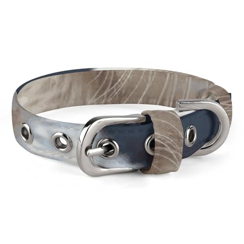 Verstellbares Hundehalsband, weiß, Otter, Haustierhalsband für kleine, mittelgroße Hunde und Katzen von BVNMT