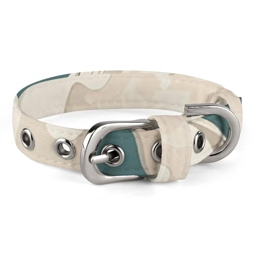 Verstellbares Hundehalsband, weißes Pferd, tanzendes Muster, Haustierhalsband für kleine, mittelgroße Hunde und Katzen Verstellbares Hundehalsband, weißes Pferd, tanzendes Muster, Haustierhalsband für kleine, mittelgroße Hunde und Katzen von BVNMT