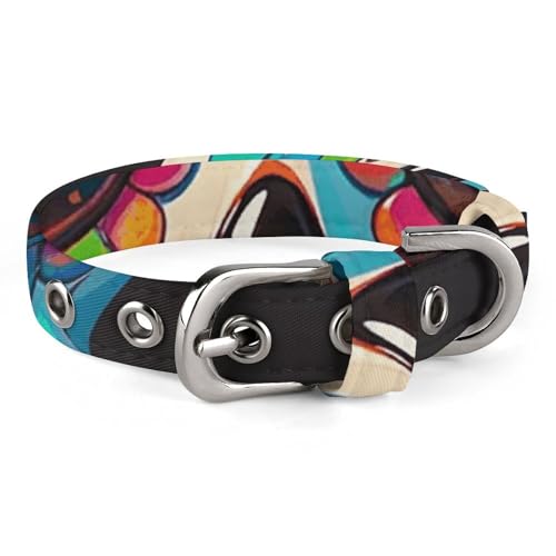 Verstellbares Hundehalsband mit Totenkopfmotiv für kleine, mittelgroße Hunde und Katzen Verstellbares Hundehalsband mit Totenkopfmotiv für kleine, mittelgroße Hunde und Katzen von BVNMT