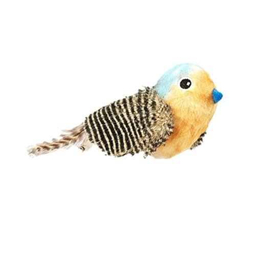 BVSPA Pet Toys Melody Chaser Toy Native Feather Simulation Design Simulate Sounds Animals for Cat Real Toy Supplies von BVSPA