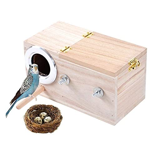Pet Bird House Sittich Nistkasten Vogelhaus Wellensittich Holz Zuchtkasten Box Für Lovebirds Paarung Papageien von BVSPA