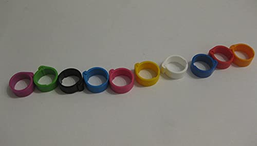 BVT 100 Taubenringe Geflügelringe Hühnerringe 10mm in 10 Farben je 10 Stück Made in Germany von BVT