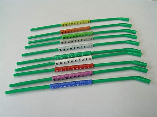BVT Vogelringe - 5x10 offene Kunststoff Ringe für Exoten, transparent, Ø2,5mm - nummeriert 0-9 von BVT