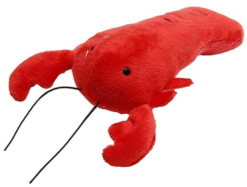 BWESOO 1Ps Red Lobster Hund Kauspielzeug Multi-Form Bequem zu Touch Plüsch Katzen Kauen Gefüllte Spielzeug für Haustier von BWESOO