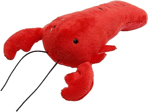 BWESOO Red Crayfish Dog Chew Toy Multi-Shape Comfortable to Touch Plush Cats Chew Stuffed Toy for Pet 5 Chew Toys von BWESOO