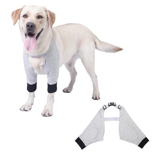 BWLEANSY Recovery Sleeve Hund, Ellenbogenbandage Hund, Hunde Erholungsanzug, Ellbogenschoner für Hunde, Leichte Vorderbeine, für Hot Spots, Wunden, Anti Lecken, Größe S von BWLEANSY