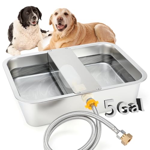 BWOGUE 5 Gallonen Automatischer Hundewasserspender für große Hunde Edelstahl Outdoor Wassernapf Große Rasse Selbstbefüllende Hundebewässerung Futterspender für Hunde Katze Huhn Vieh BWOGUE 5 Gallonen Automatischer Hundewasserspender für große Hunde Edelstahl Outdoor Wassernapf Große Rasse Selbstbefüllende Hundebewässerung Futterspender für Hunde Katze Huhn Vieh von BWOGUE