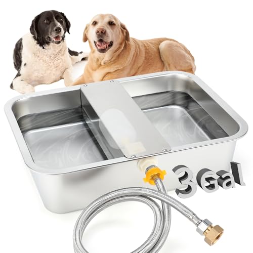 BWOGUE Automatischer Hundewasserspender für große Hunde, 3 Liter, Edelstahl, Outdoor-Wassernapf, große Rassen, selbstfüllende Hundebewässerung, Futterspender für Hunde, Katzen, Huhn, Nutztiere BWOGUE Automatischer Hundewasserspender für große Hunde, 3 Liter, Edelstahl, Outdoor-Wassernapf, große Rassen, selbstfüllende Hundebewässerung, Futterspender für Hunde, Katzen, Huhn, Nutztiere von BWOGUE