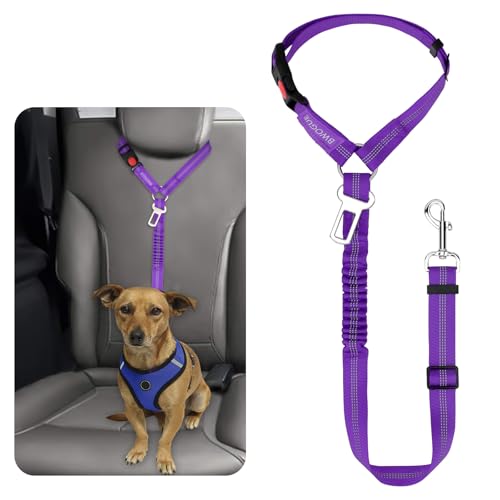 BWOGUE Sicherheitsgurt für Hunde und Katzen, reflektierend, für die Kopfstütze, elastischer Puffer, verstellbar, verhedderungsfrei, Sicherheitsleine, Fahrzeug-Sicherheitsgurt für kleine, mittelgroße BWOGUE Sicherheitsgurt für Hunde und Katzen, reflektierend, für die Kopfstütze, elastischer Puffer, verstellbar, verhedderungsfrei, Sicherheitsleine, Fahrzeug-Sicherheitsgurt für kleine, mittelgroße von BWOGUE