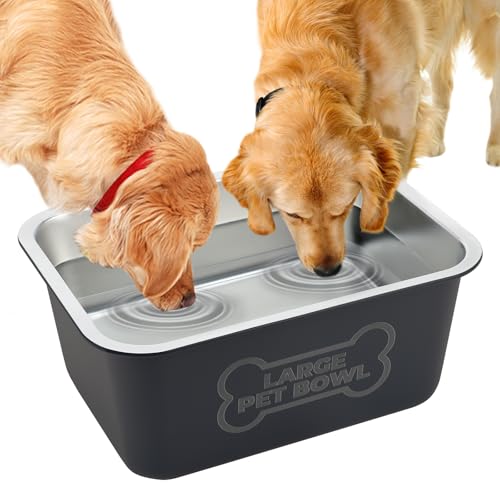 Bwogue Extra großer Wassernapf für große Rassen, robuster Edelstahl-Hundenapf mit hoher Kapazität, Wasser- und Futternäpfe für Hunde, 1 Packung Bwogue Extra großer Wassernapf für große Rassen, robuster Edelstahl-Hundenapf mit hoher Kapazität, Wasser- und Futternäpfe für Hunde, 1 Packung von BWOGUE