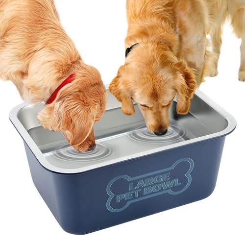 Bwogue Extra großer Wassernapf für große Rassen, robuster Edelstahl-Hundenapf mit hoher Kapazität, Wasser- und Futternäpfe für Hunde, 1 Packung Bwogue Extra großer Wassernapf für große Rassen, robuster Edelstahl-Hundenapf mit hoher Kapazität, Wasser- und Futternäpfe für Hunde, 1 Packung von BWOGUE