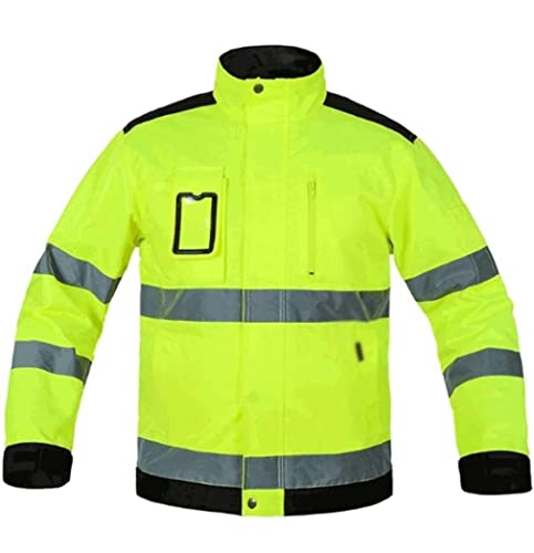 BWUHDKS Warnwesten, Reflektorjacke, Warnweste mit mehreren Griffen, Warnwesten mit hoher Sichtbarkeit, for Outdoor-Sportarten, Bauweste for Nachtreisen (180/100A)(170/92A) von BWUHDKS